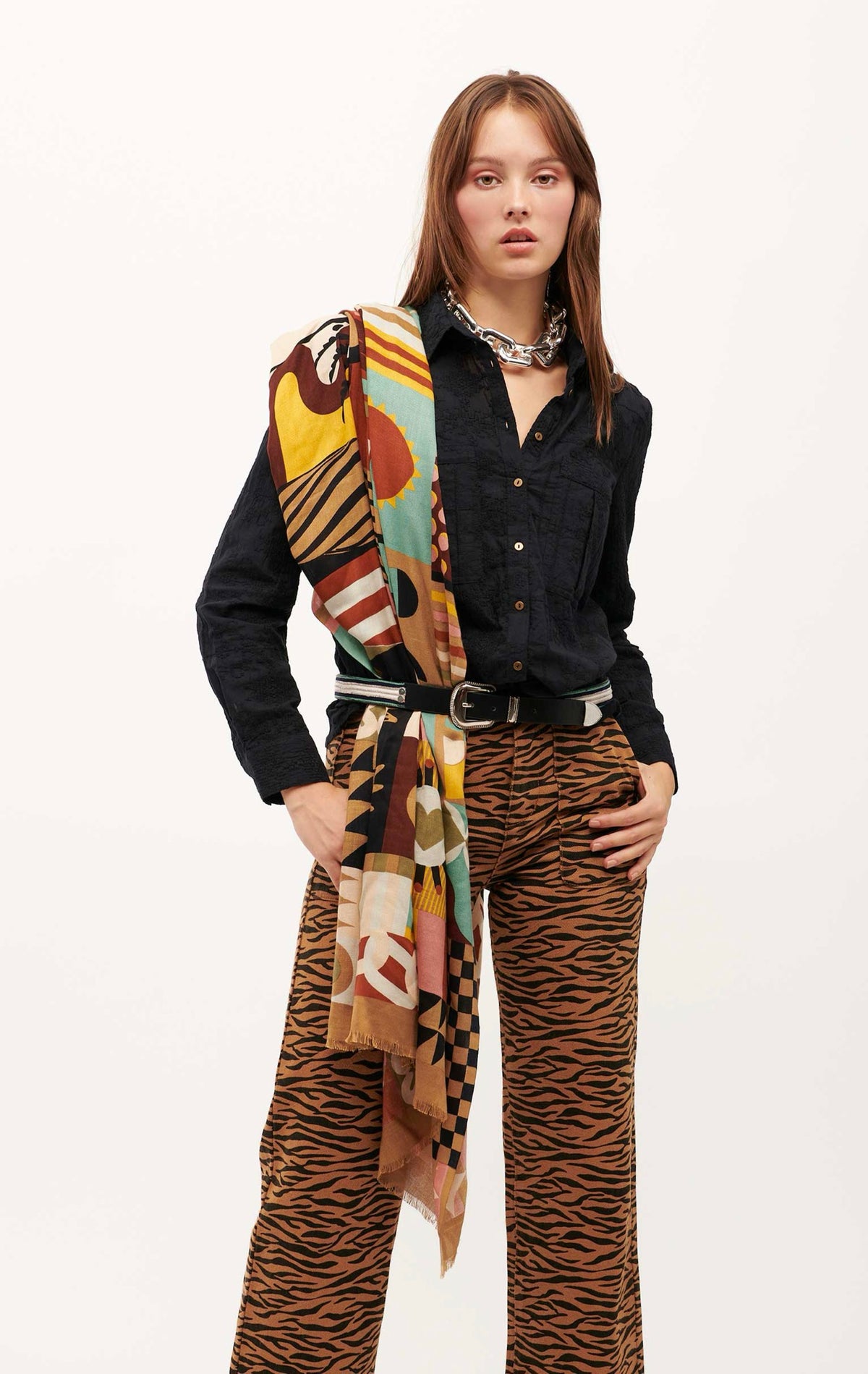 Scritch Khaki Scarf