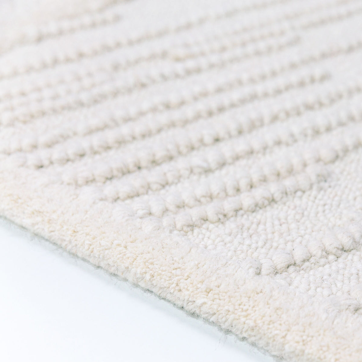 Raised Blocks Wool Rug