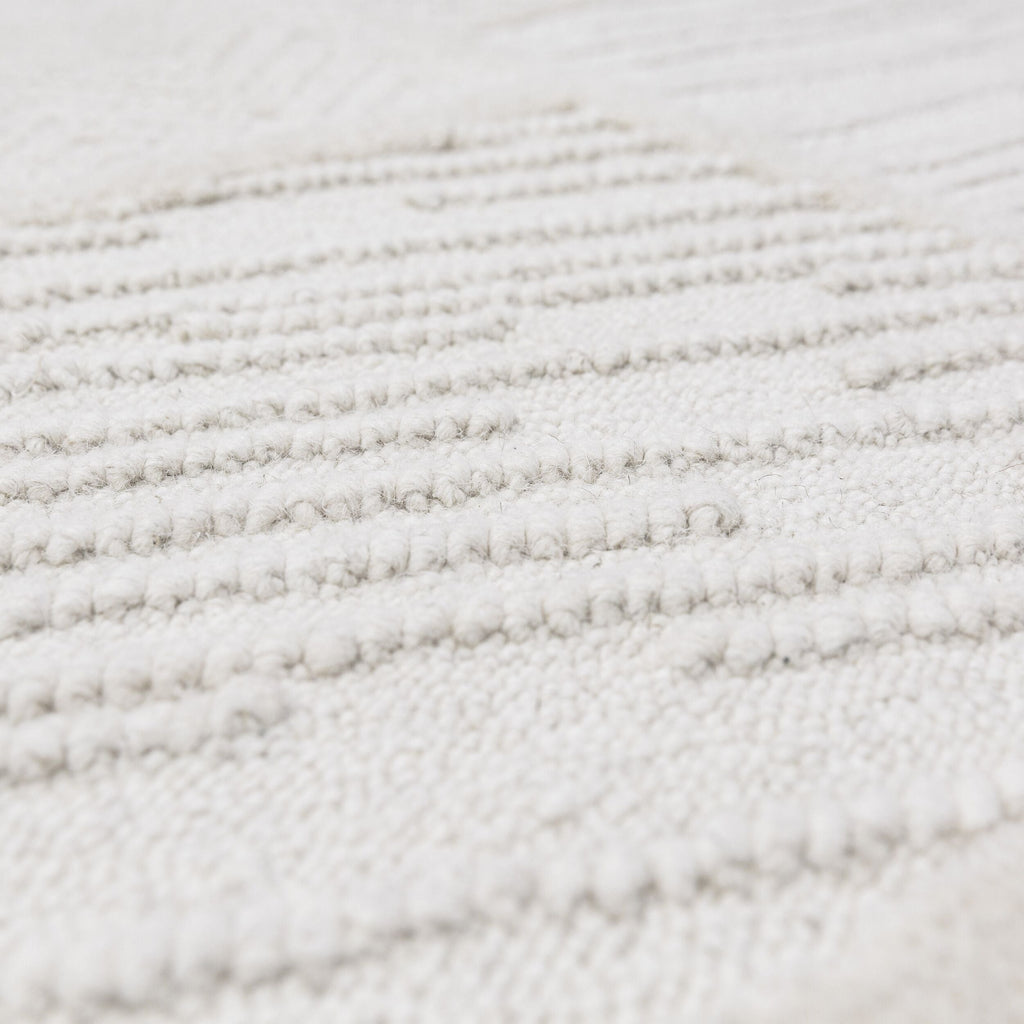 Raised Blocks Wool Rug