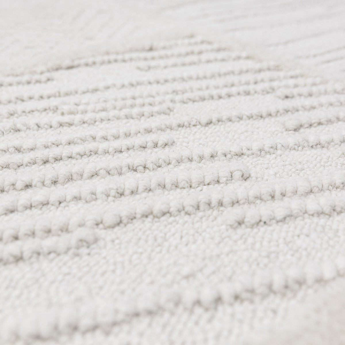 Raised Blocks Wool Rug