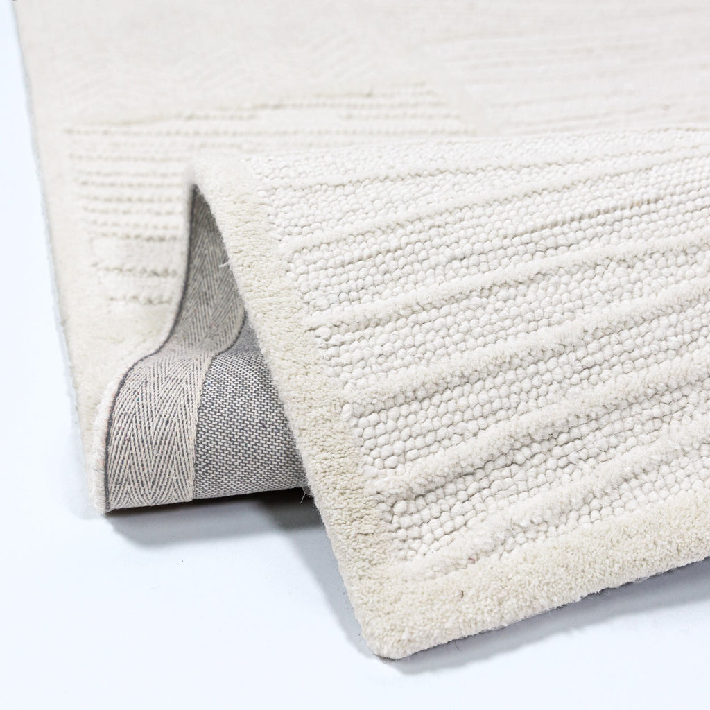 Raised Blocks Wool Rug