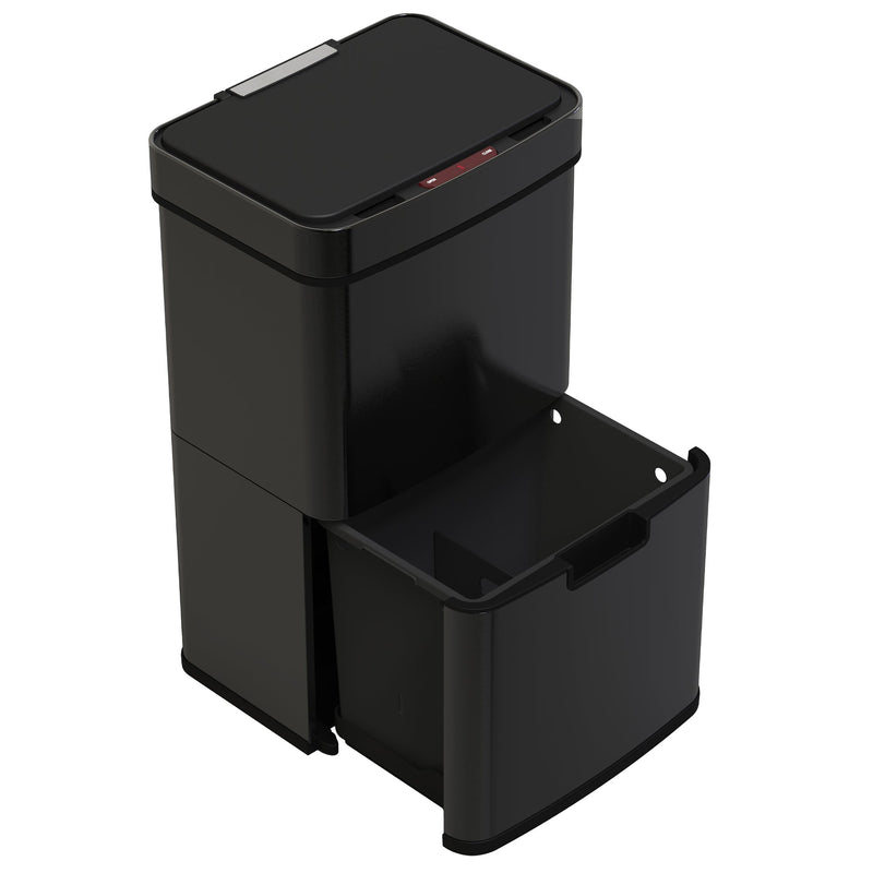 Poubelle Automatique Tri Sélectif Narvik - 75L - Noir