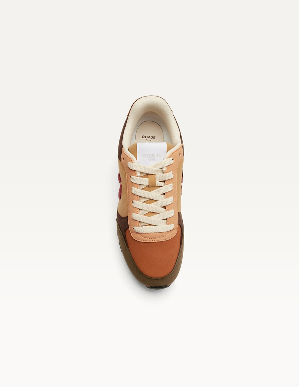 Baskets Basses Aline - Kaki Cognac Bordeaux - Femme