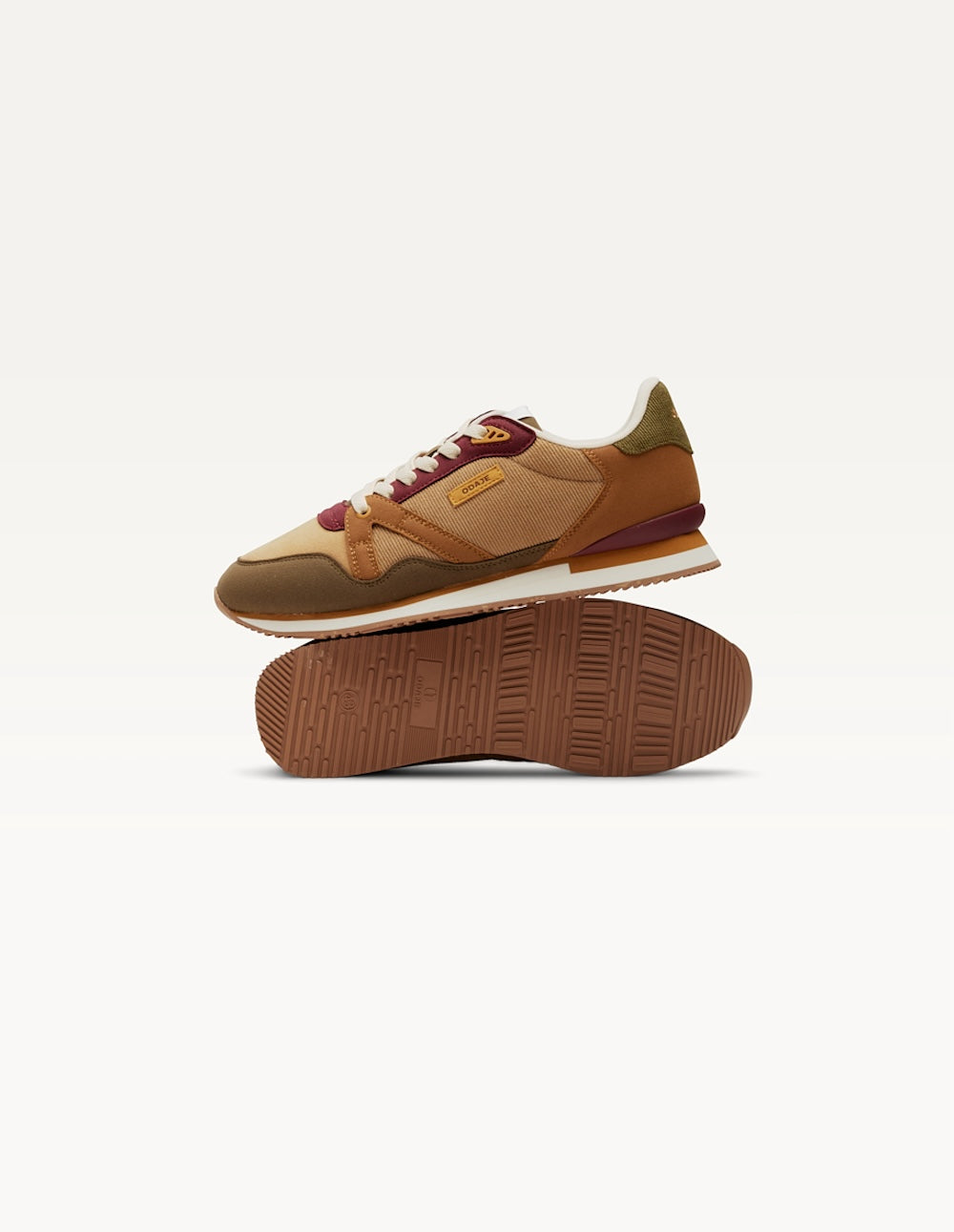 Baskets Basses André - Kaki Beige Marron Clair - Homme