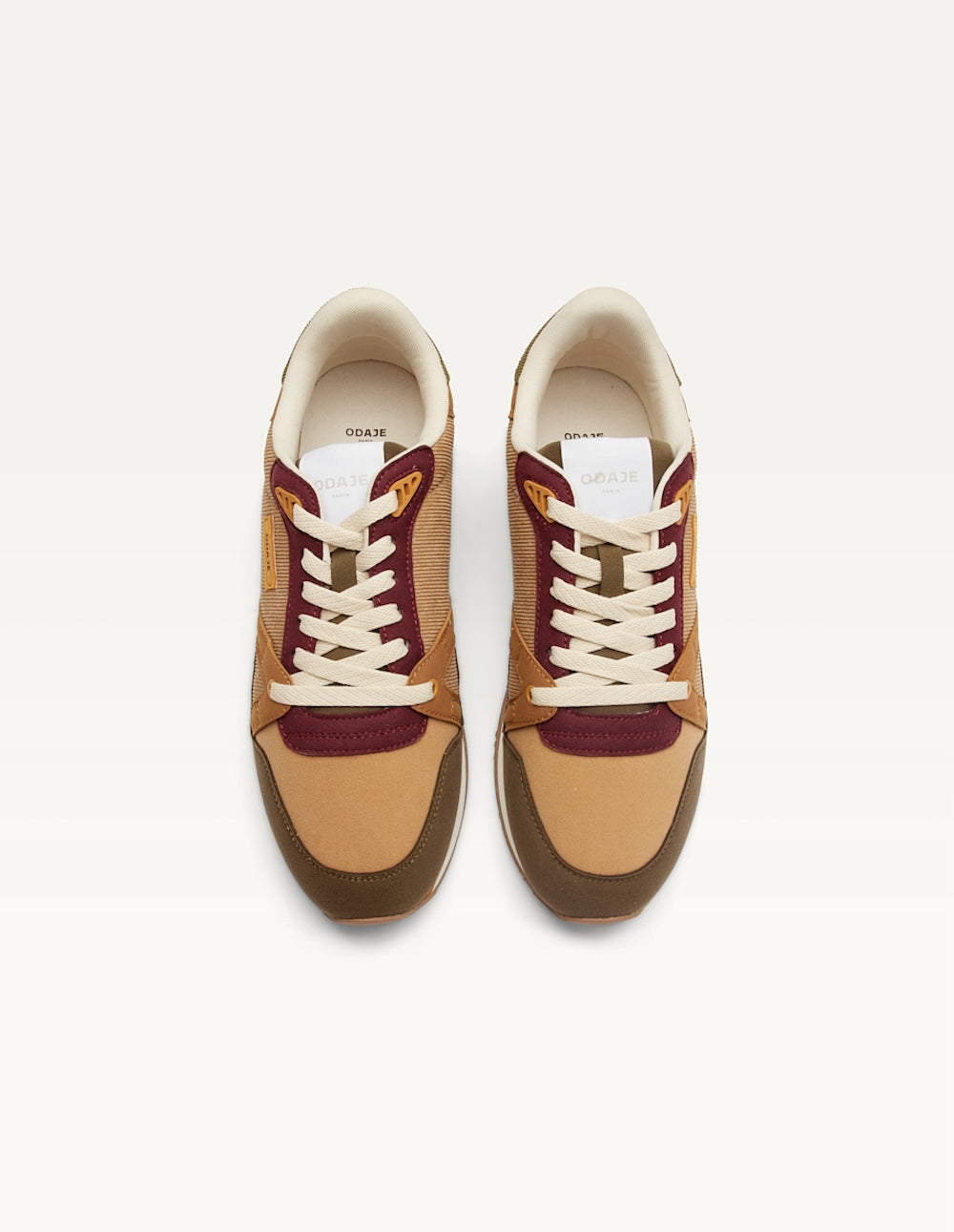 Baskets Basses André - Kaki Beige Marron Clair - Homme