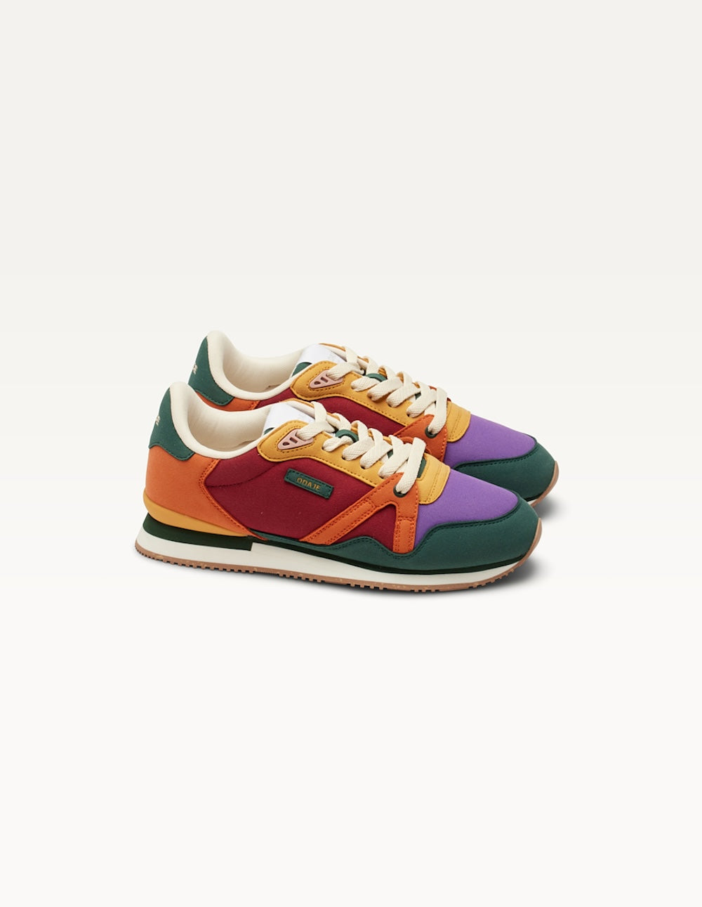 Baskets Basses Andrée - Canard Violet Orange - Femme