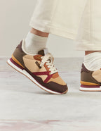 Baskets Basses Andrée - Marron Beige Bordeaux - Femme