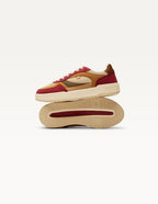 Baskets Basses Axelle - Bordeaux Ambre Beige - Femme