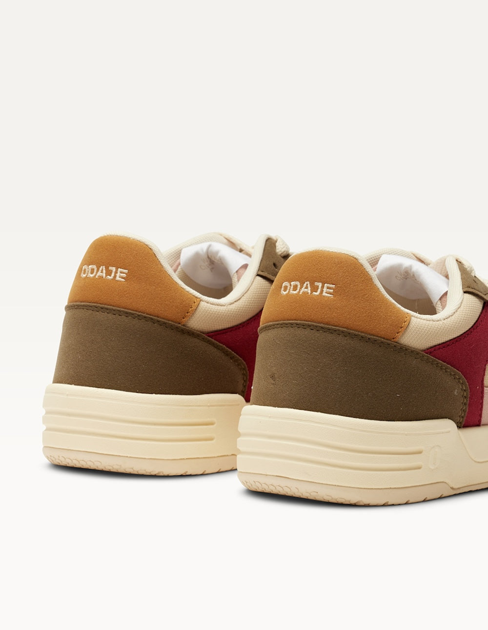 Baskets Basses Axelle - Kaki Bordeaux Crème - Femme