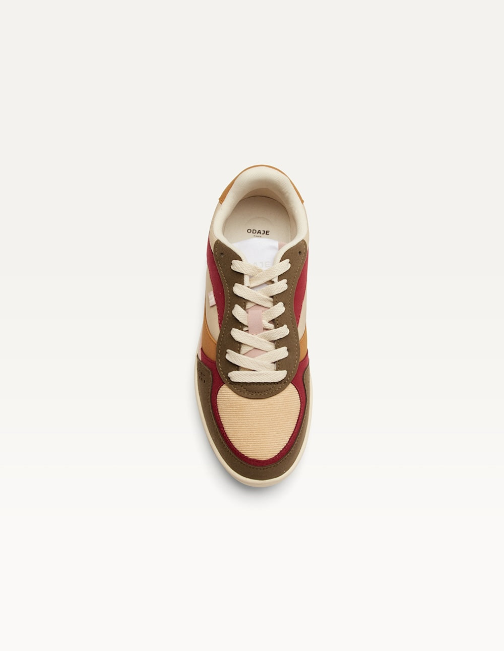 Baskets Basses Axelle - Kaki Bordeaux Crème - Femme