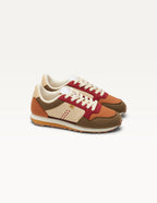 Baskets Basses Gabrielle - Kaki Cognac Bordeaux - Femme
