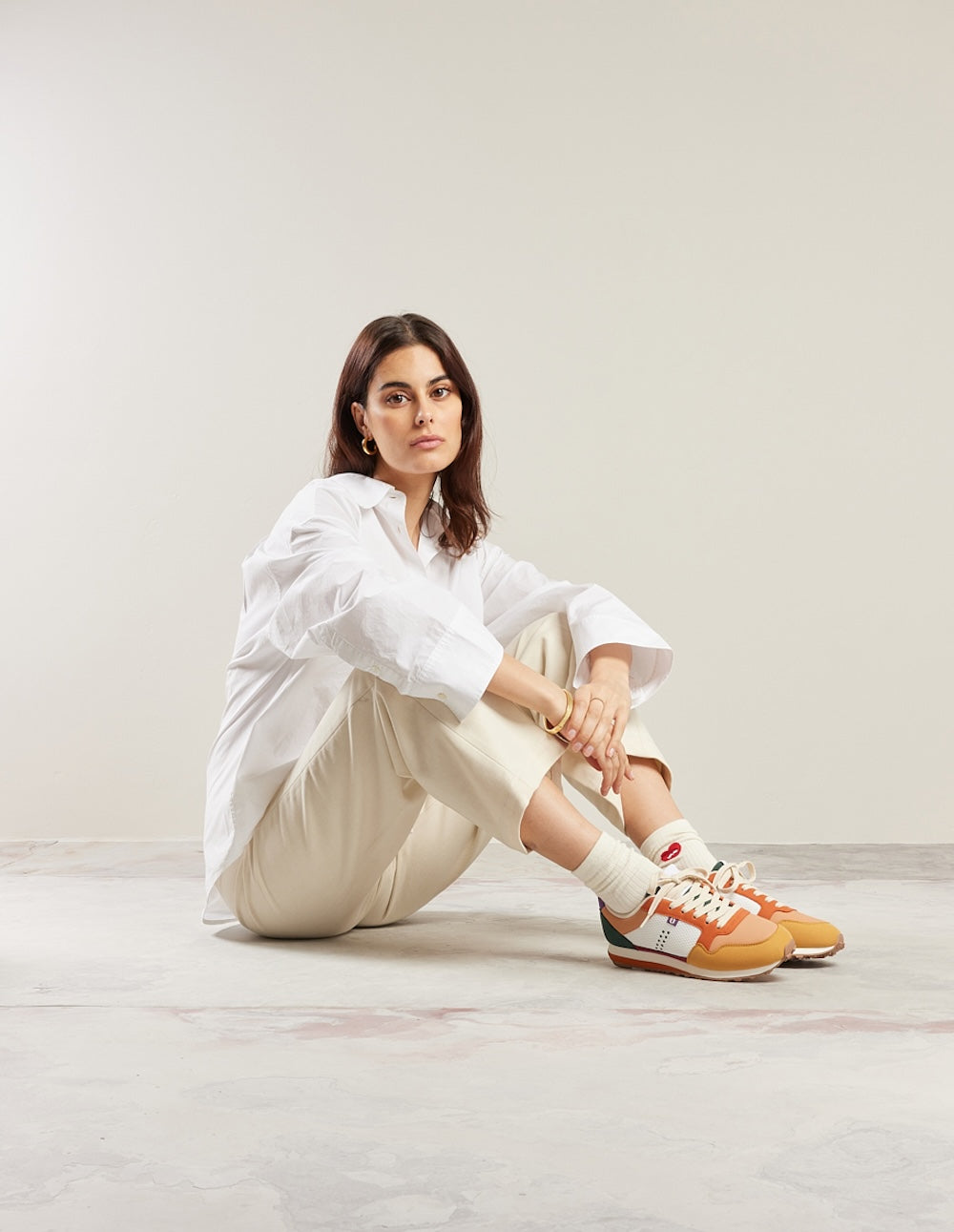 Baskets Basses Gabrielle - Moutarde Pêche Orange - Femme