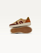 Baskets Basses Matthieu - Chocolat Beige Kaki Clair