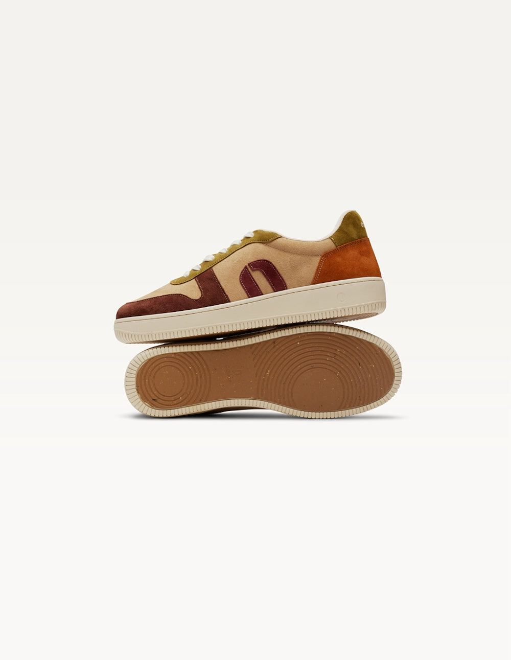 Baskets Basses Matthieu - Chocolat Beige Kaki Clair