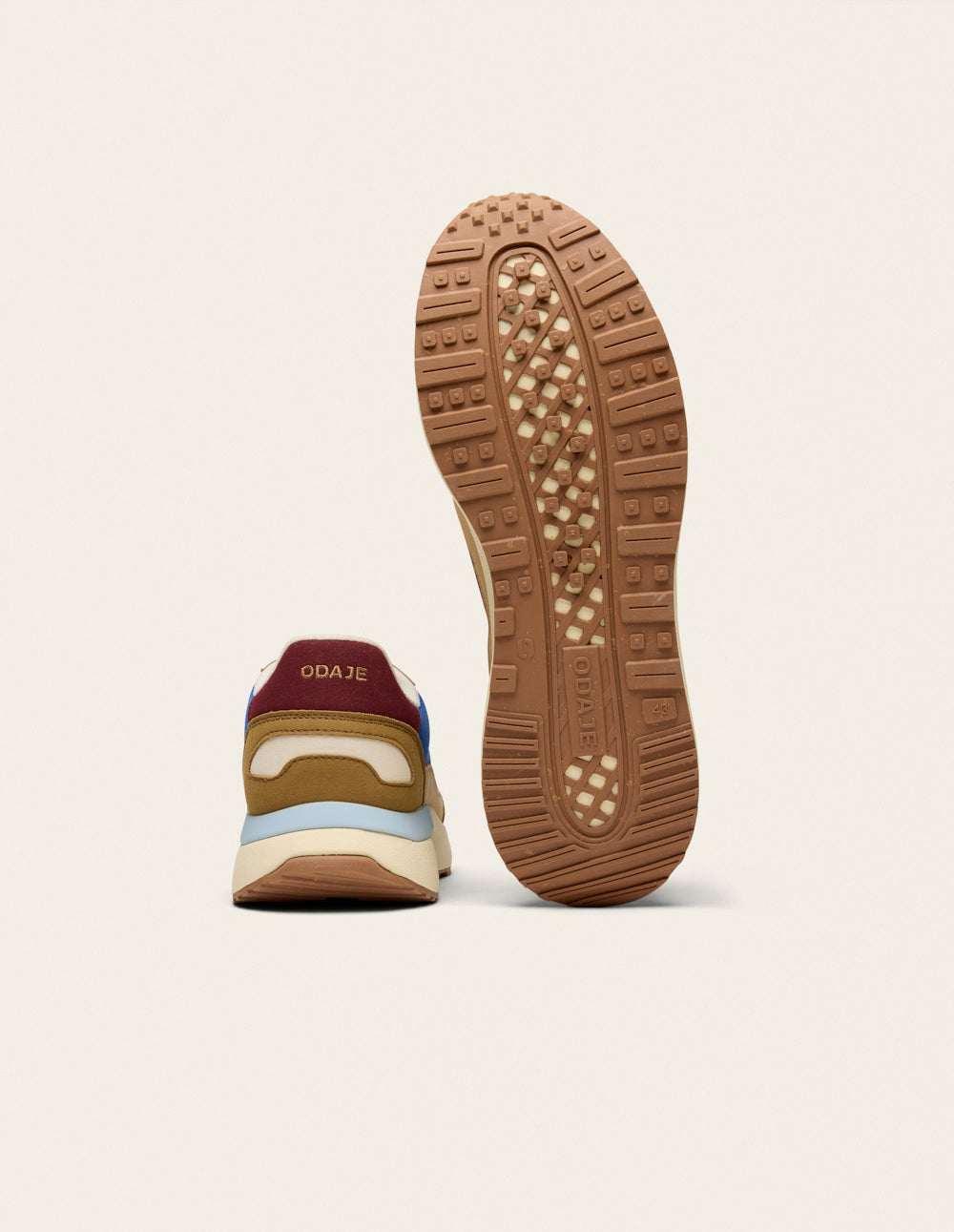 Baskets basses Anael - Marron bleu bordeaux