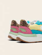 Baskets basses Anaelle - Rose citron pistache