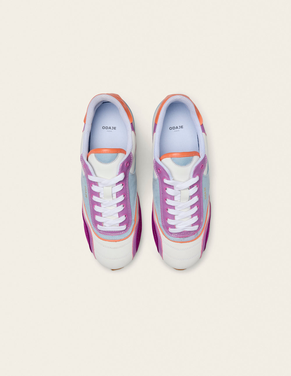 Baskets basses Chantua - Lilas turquoise orange