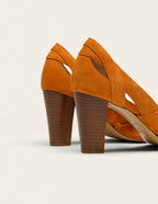 Sandales à talons Clémentine H - Suède orange