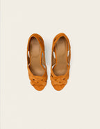 Sandales à talons Clémentine H - Suède orange