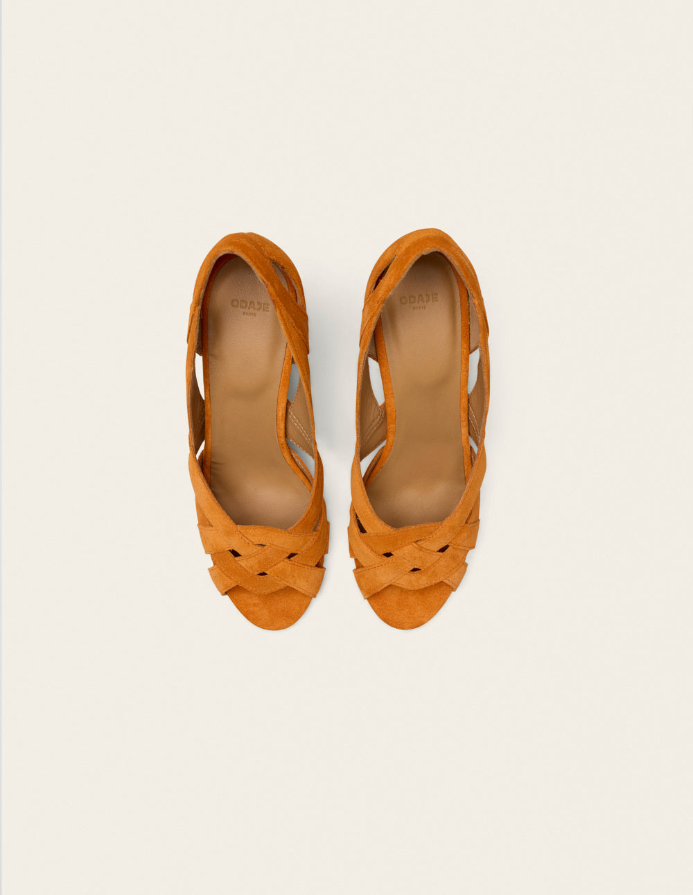 Sandales à talons Clémentine H - Suède orange