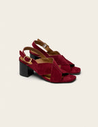 Sandales à talons Dea - Suède pourpre