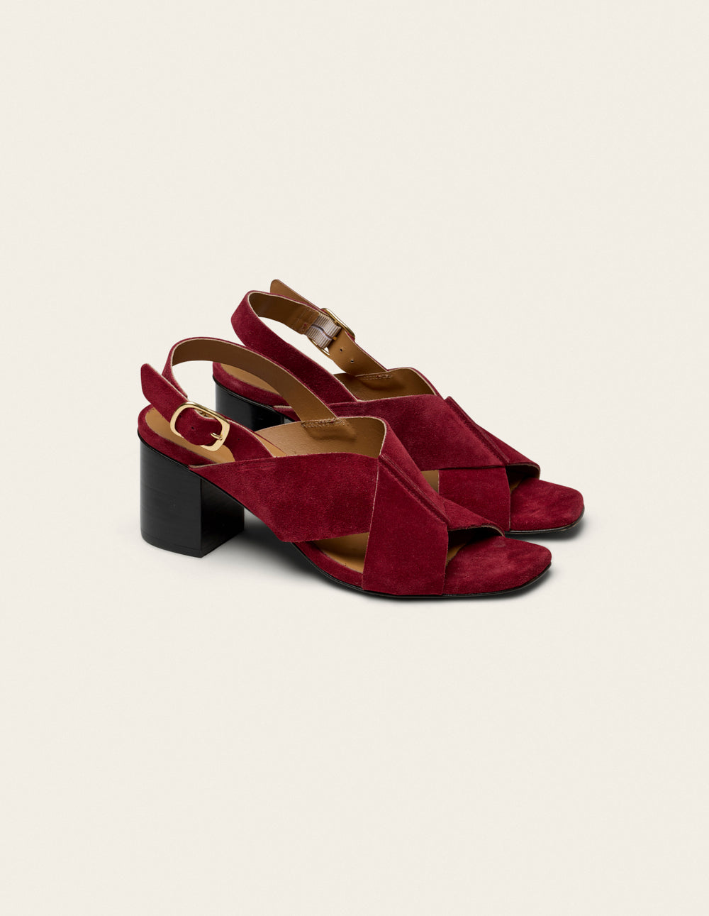 Sandales à talons Dea - Suède pourpre