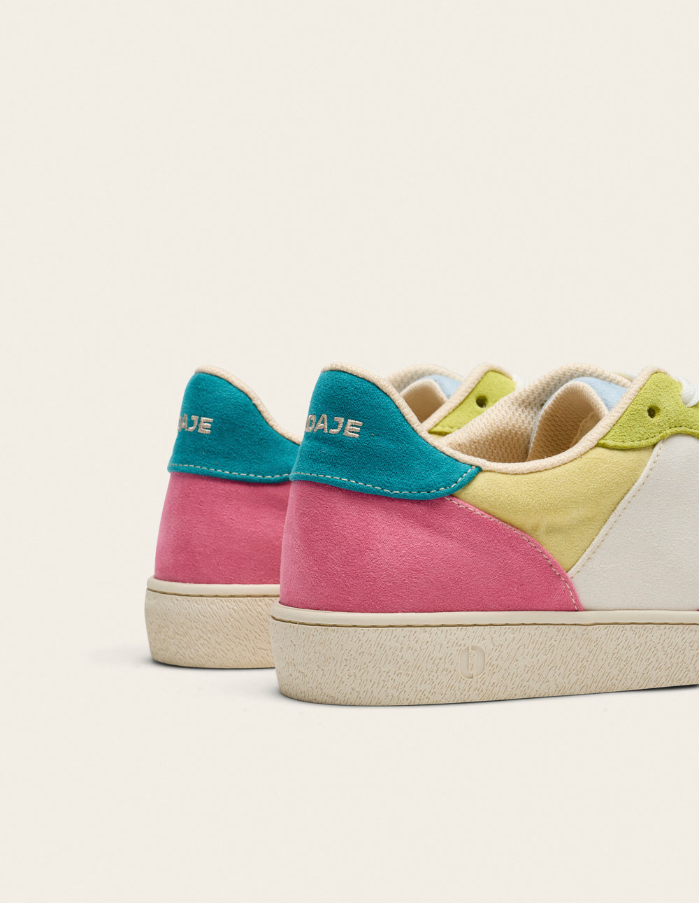 Baskets basses Marie - Ciel citron pistache