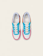 Baskets basses Maxence F - Rose turquoise orange