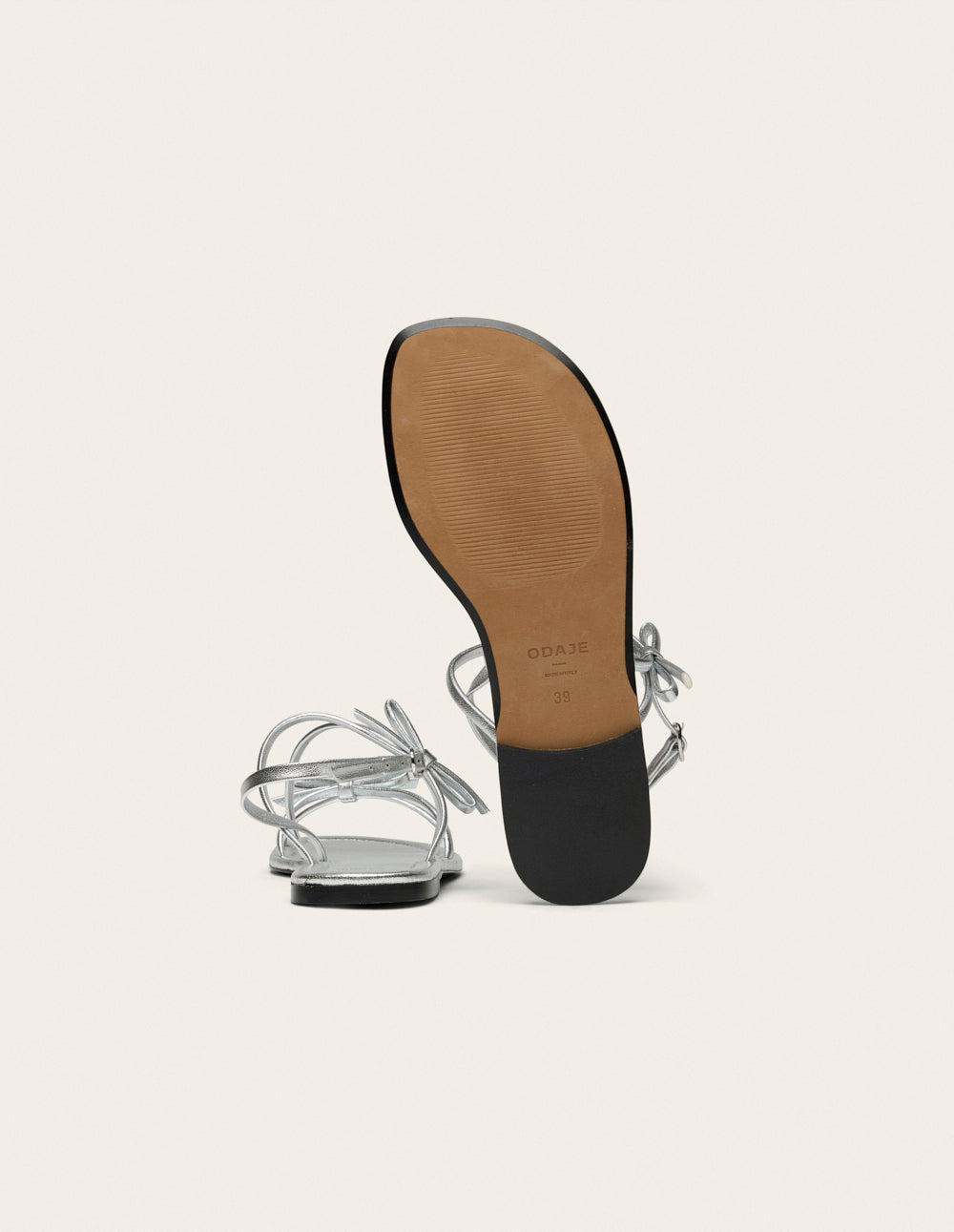 Sandales Nilu - Cuir argenté