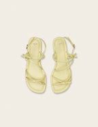 Sandales Nilu - Cuir jaune pastel