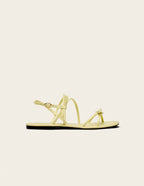 Sandales Nilu - Cuir jaune pastel