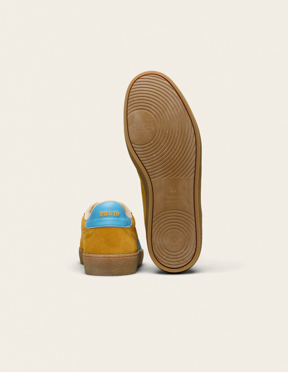 Baskets basses Pablo - Ocre turquoise