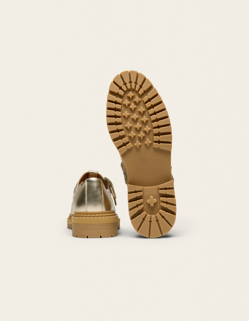 Derbies Romane Ajourée - Cuir doré