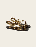 Sandales Siani - Cuir python doré