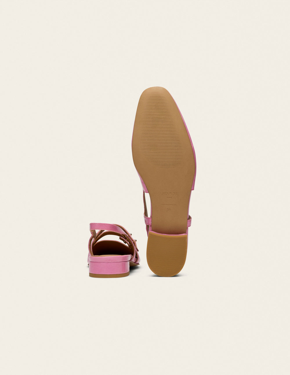 Ballerines Soli - Cuir verni plisse rose