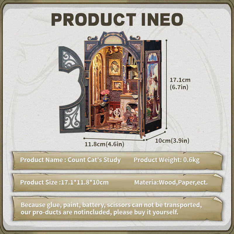 Book Nook - Le Bureau Du Comte Chat