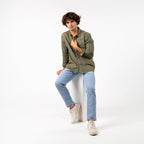 Sobrecamisa De Denim - Caqui