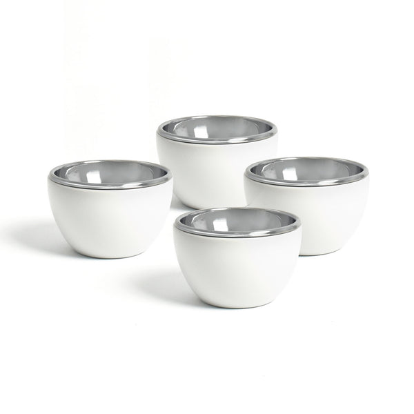 Set of 4 Porcelain Bowls - White