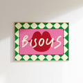 Sweet Dreams - Affiche Bisous - Vert/Rose