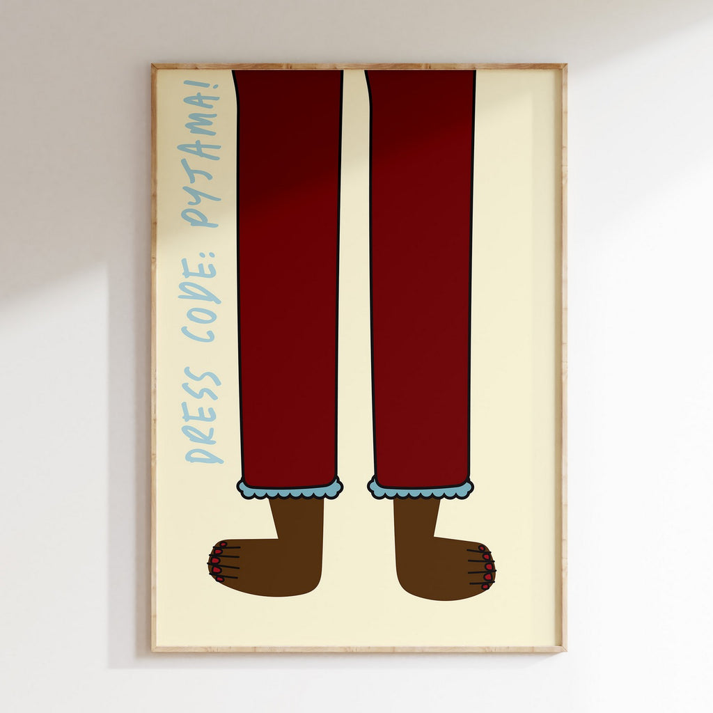 Sweet Dreams - Affiche Dress Code Pyjama! - Bordeaux/Bleu