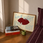 Sweet Dreams - Affiche Good Night Sleep Tight - Bordeaux/Bleu