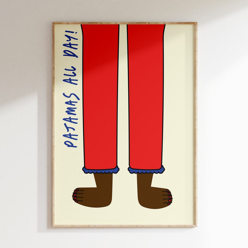 Affiche Pajamas All Day - Rouge