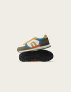 Baskets Basses Adrien - Kaki Blanc Moutarde