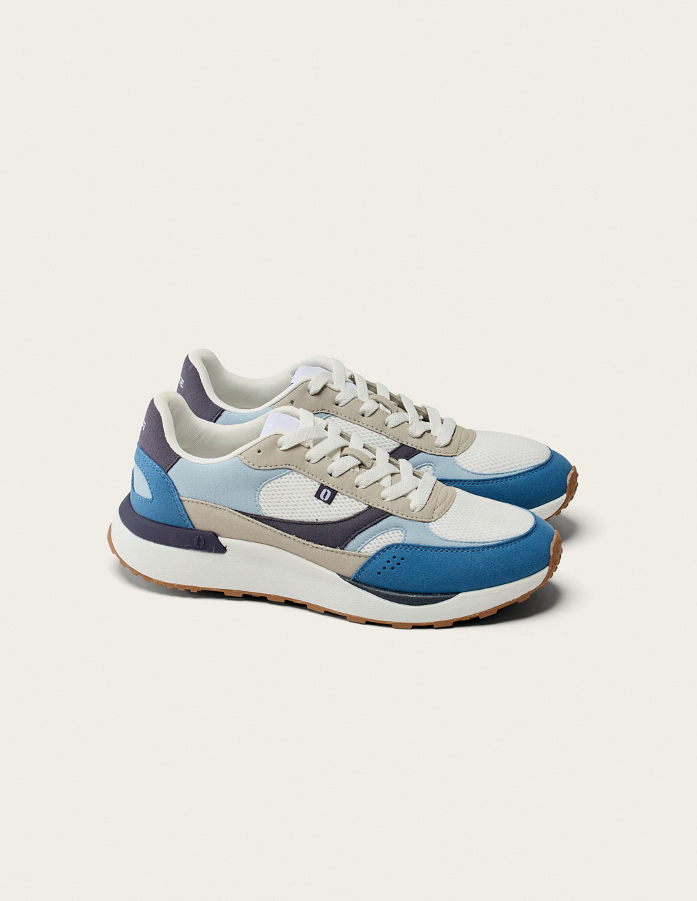 Baskets Basses Anael - Bleu Blanc Gris Clair - Homme