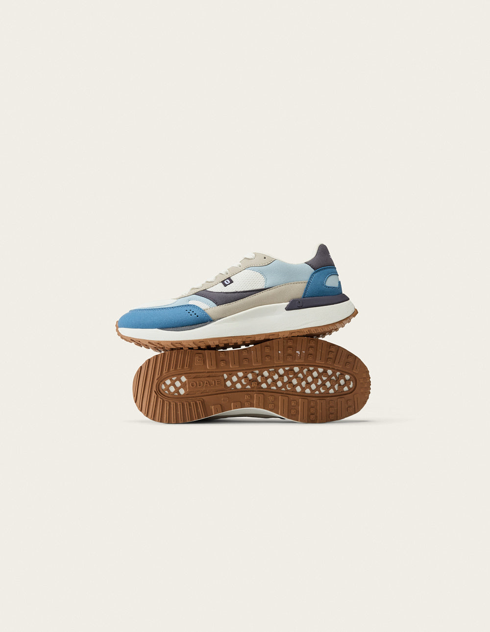 Baskets Basses Anael - Bleu Blanc Gris Clair - Homme