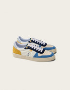 Baskets Basses Arthur - Bleu Ivoire Moutarde