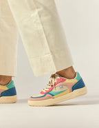 Baskets Basses Axelle - Rose Clair Bleu Beige - Femme