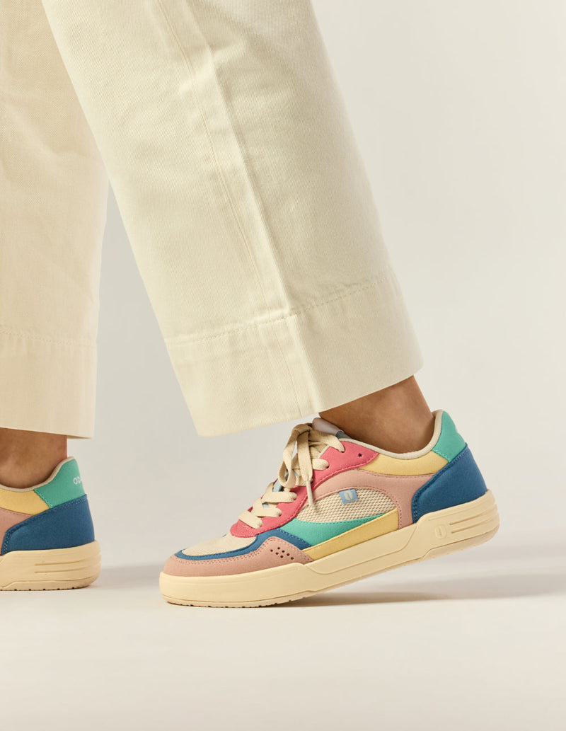 Baskets Basses Axelle - Rose Clair Bleu Beige