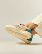 Baskets Basses Axelle - Rose Clair Bleu Beige - Femme