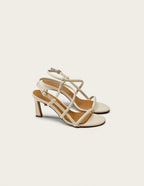 Sandales À Talons Colada - Cuir Écru - Femme